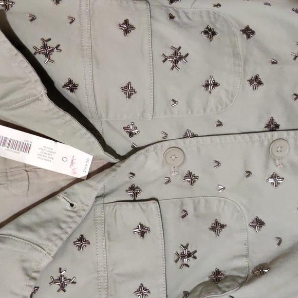 Chico's Beaded Utility Jacket NWT Size Small/4: (Chico's 0) - Picture 9 of 12